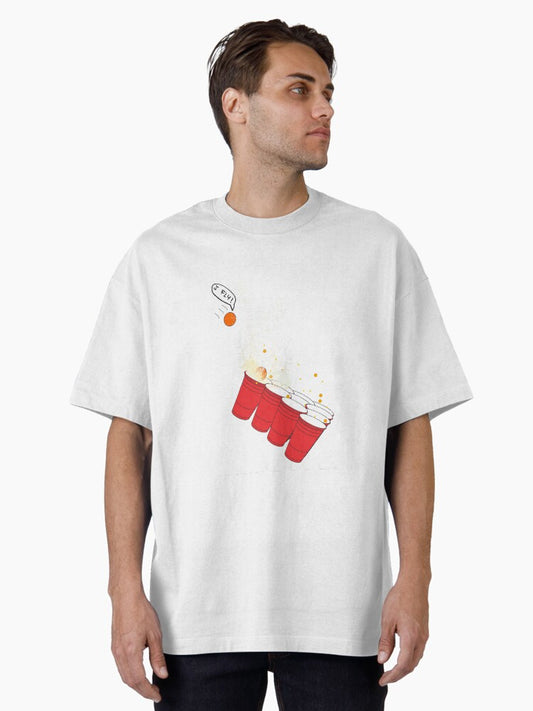 I Fly - Beerpong Oversized T-shirt | Trendy Graphic Tee | Casual Unisex T-shirt