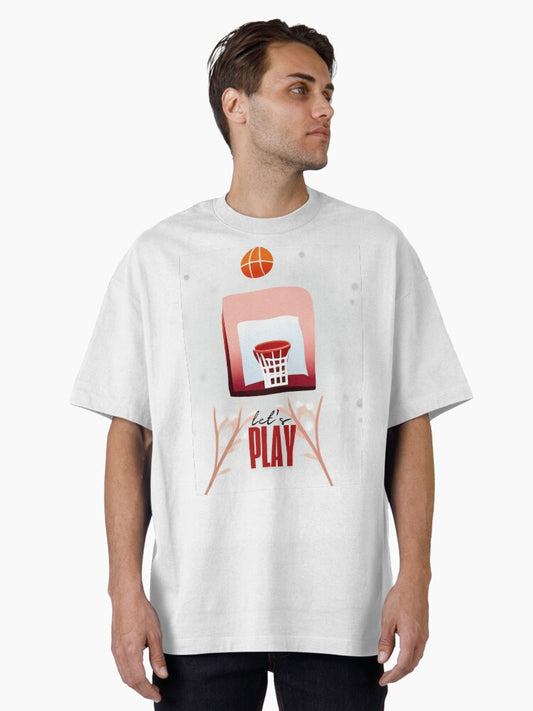 Let's Play - Winter Basketball Sport Oversized T-shirt | Premium Basketball Jersey | Fan Edition Apparel