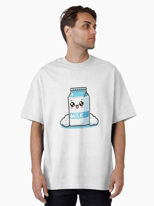 Milk Box Kawaii Soupreme Oversized T-Shirt T-Shirt | Trending Design | Great Gift Idea