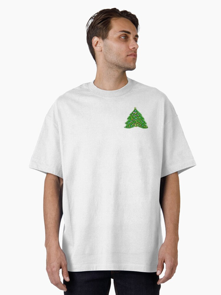 Glowing Christmas Tree Oversized TShirt T-Shirt | Top Trending Graphic | Limited Christmas Style