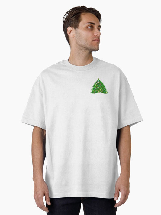 Glowing Christmas Tree Oversized TShirt T-Shirt | Top Trending Graphic | Limited Christmas Style