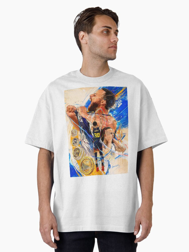 Steph Curry Warriors Oversized T-shirt | Premium Basketball Jersey | Fan Edition Apparel
