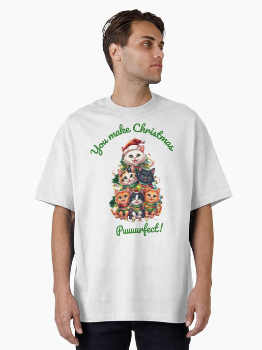 Puuuuurfect Christmas Oversized TShirt T-Shirt | High-Quality Print | Trending Festive Apparel