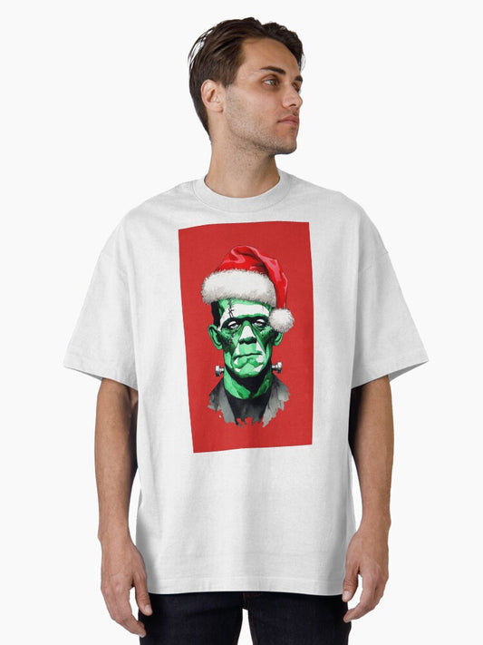 Frankenstein Christmas Oversized TShirt T-Shirt | High-Quality Print | Perfect For Daily Wear