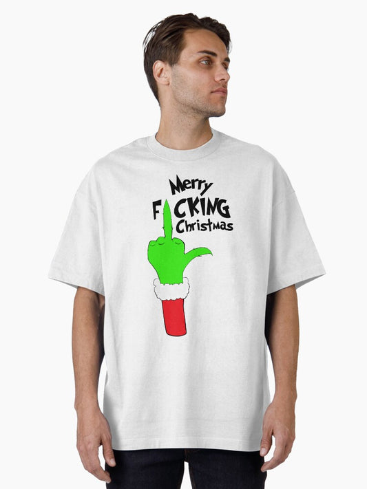 Merry Fn Christmas Oversized TShirt T-Shirt | Cute Festive Style | Limited Christmas Style