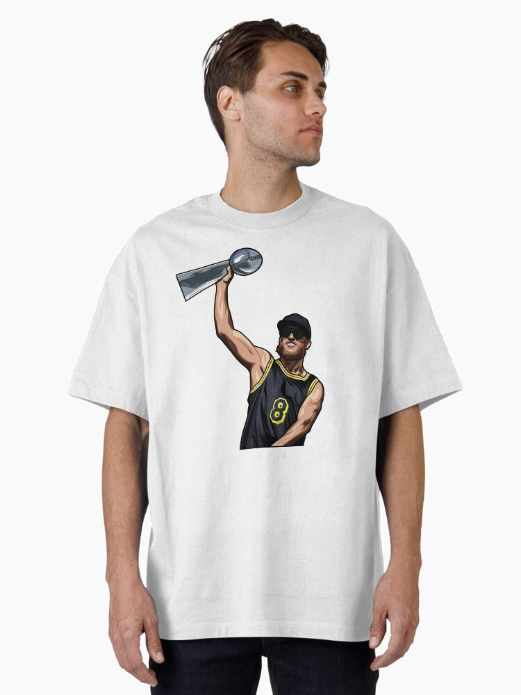 Cooper Kupp Trophy With Kobe Bryant Jersey Oversized T-shirt | Premium Basketball Jersey | Fan Edition Apparel