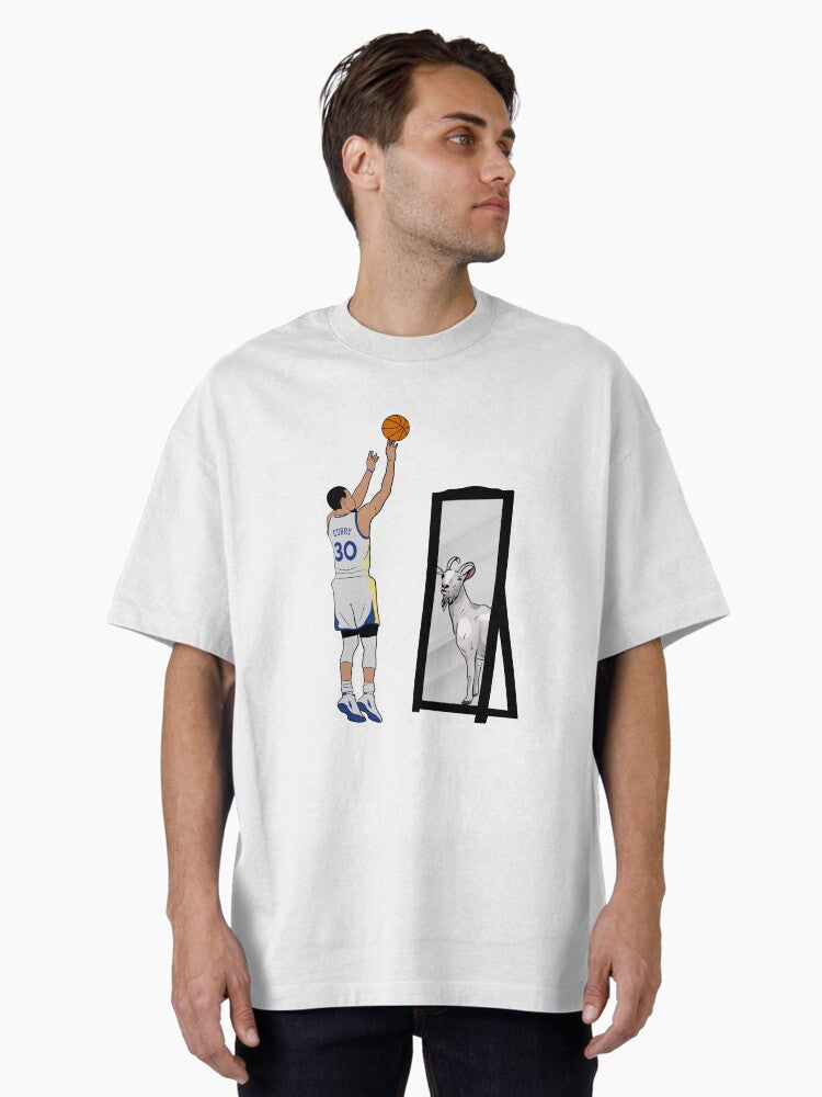Stephen Curry - Goat Shooter Oversized T-shirt | Trendy Graphic Tee | Casual Unisex T-shirt