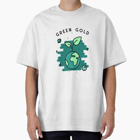 "Think Green live green" Oversized T-Shirt for Sale by stepstogreen