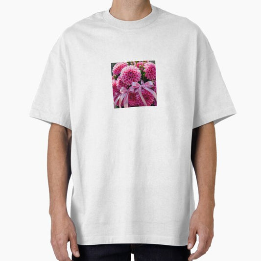 Coquette Dahlia Print Oversized T-Shirt for Sale by LineaMahayla