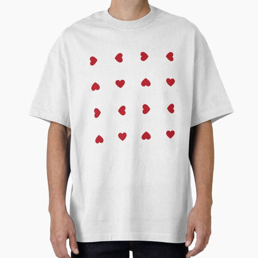 Coquette Aesthetic Hearts Oversized T-Shirt for Sale by stickerspickers