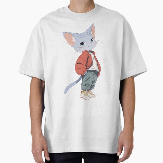 "Chill Lofi Cat Beats" Oversized T-Shirt for Sale by bapupa