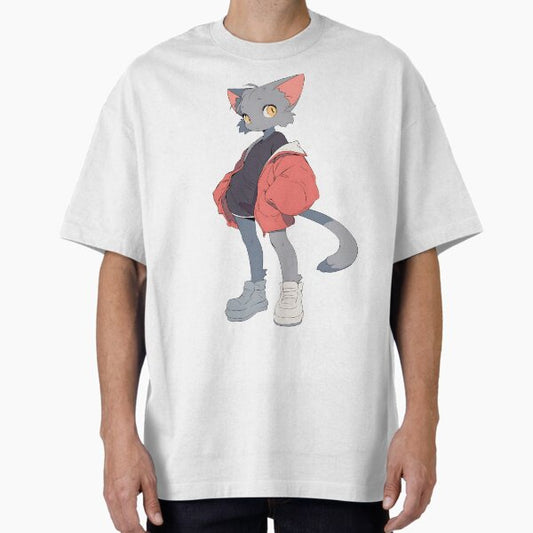 "Aesthetic Lofi Cat" Oversized T-Shirt for Sale by bapupa