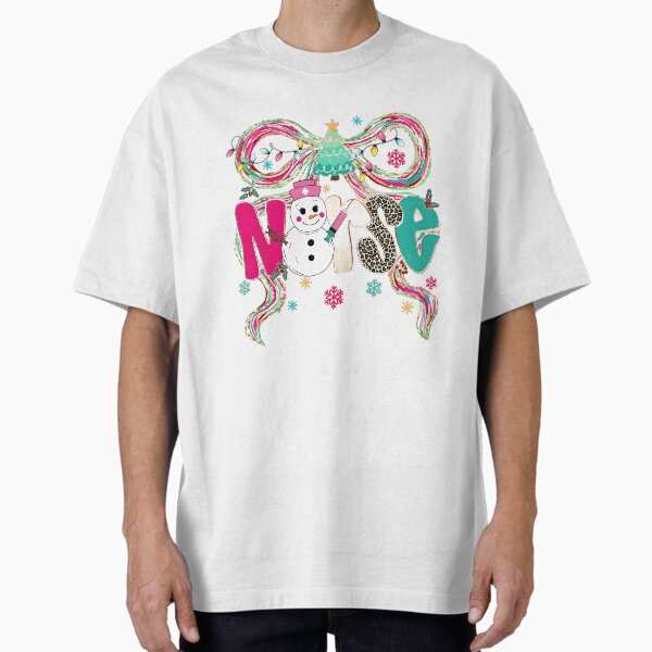 Christmas Nurse Coquette Oversized T-Shirt for Sale by Gabeporte