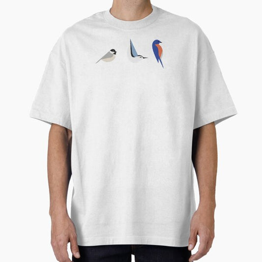 Minimalist Bird Trio Oversized T-Shirt for Sale by jspiggle