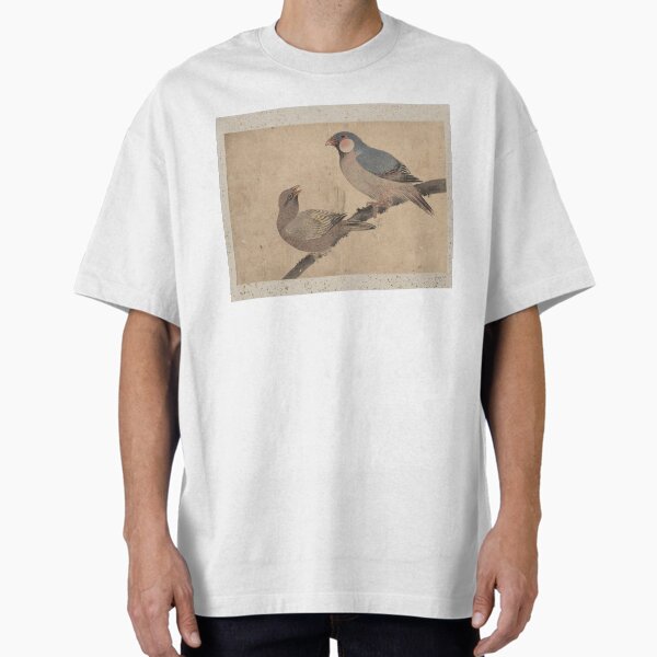 Katsushika Hokusai's birds Oversized T-Shirt for Sale by professorguru