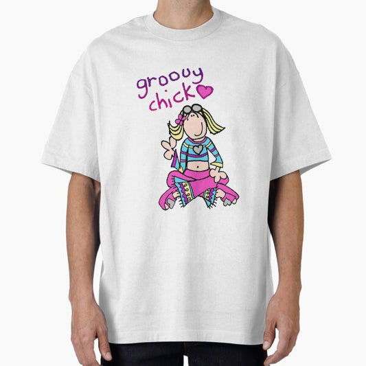 Groovy Chick Girls 2000s Y2K vintage Oversized T-Shirt for Sale by MSD-Clothes-
