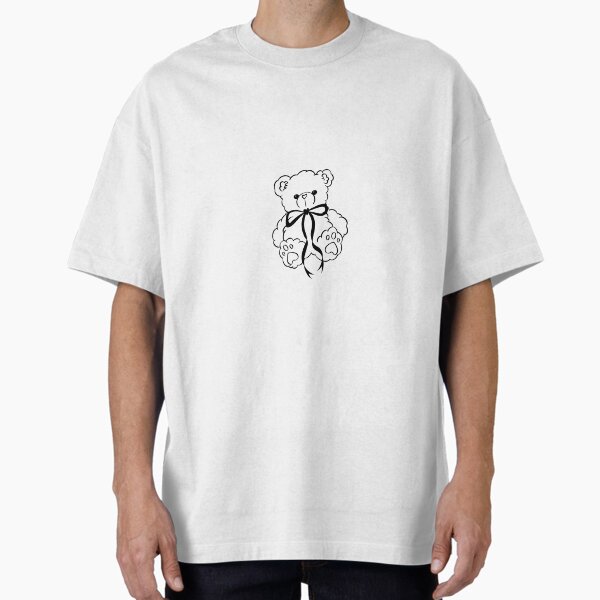 teddy bear with coquette bow items in brown Oversized T-Shirt for Sale by AlexsArtSpace