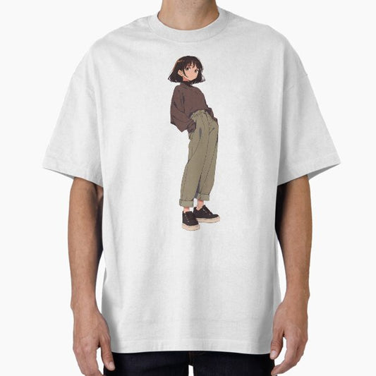 "Cozy Lofi Girl " Oversized T-Shirt for Sale by bapupa