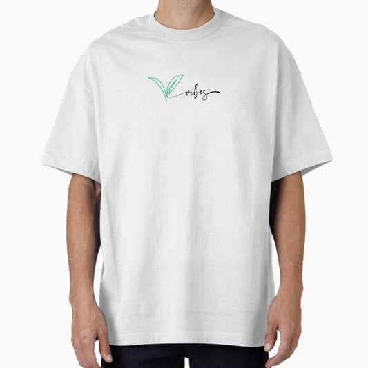 "Vegan Vibes | Minimalist Plant-Based Lifestyle Design" Oversized T-Shirt for Sale by InVision3Studio