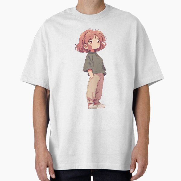 "Chibi Aesthetic Lofi Girl" Oversized T-Shirt for Sale by bapupa
