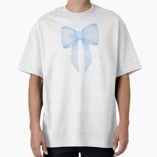 Blue Bow Coquette Oversized T-Shirt for Sale by kcamp123
