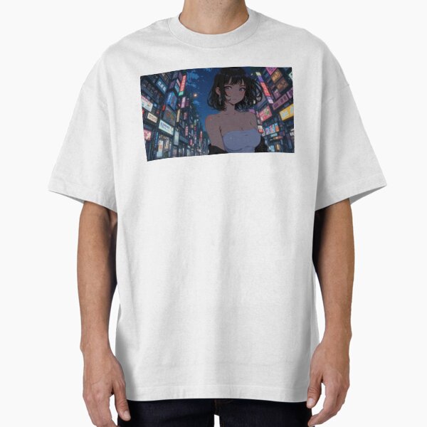 "Neon Serenity — Lofi City Night Aesthetic" Oversized T-Shirt for Sale by JaeSik