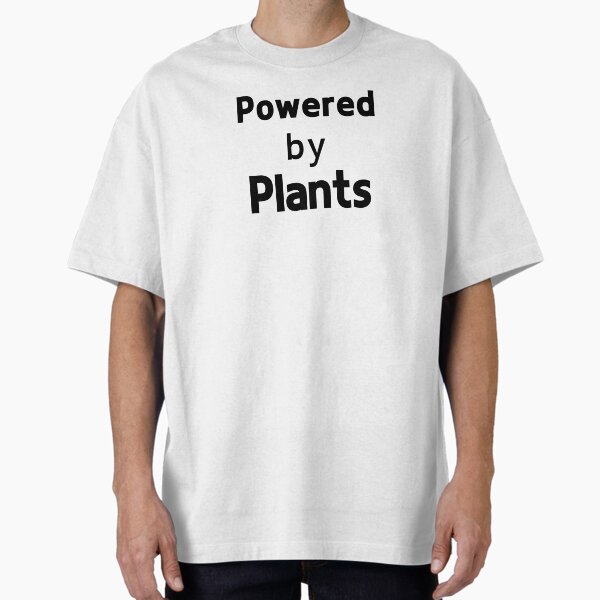 "Powered by Plants – Strong & Healthy Vegan Energy" Oversized T-Shirt by VirginieSan