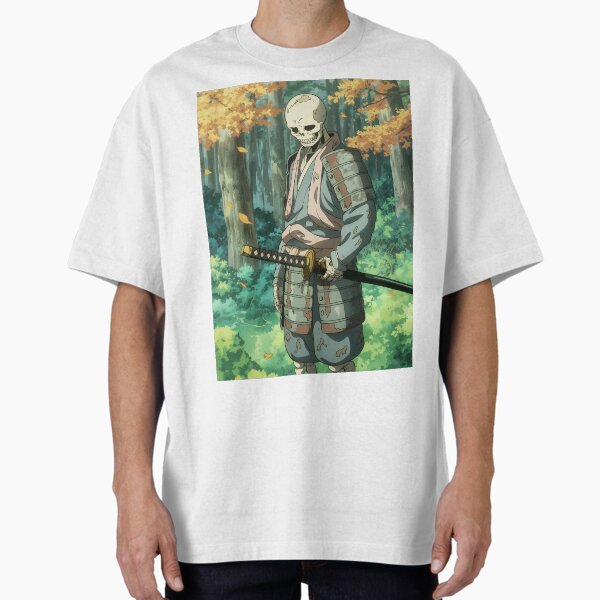 "Skeletal Samurai in Autumn Forest" Oversized T-Shirt for Sale by SakuraHaven