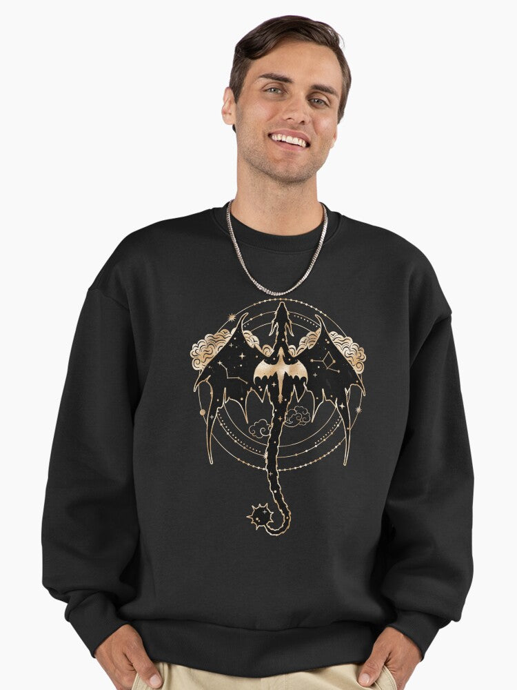 Celestial Tairn and Andarna - Fourth Wing - Officially Licensed Premium Oversized Sweatshirt