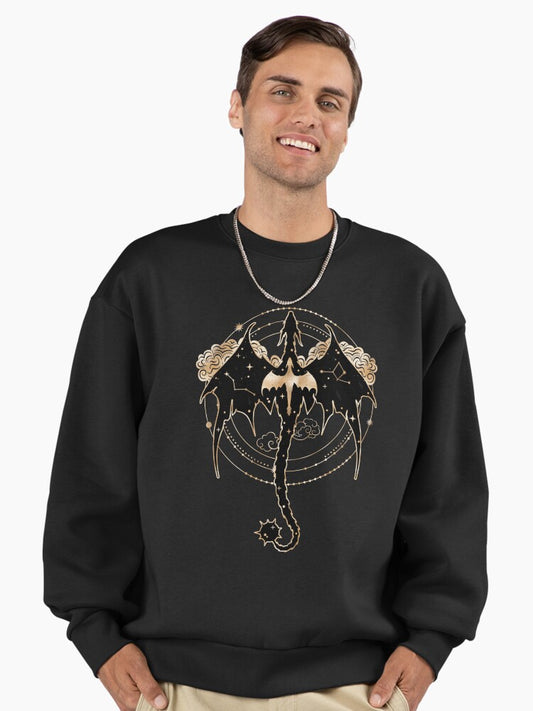 Celestial Tairn and Andarna - Fourth Wing - Officially Licensed Premium Oversized Sweatshirt