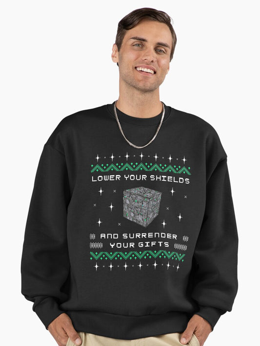Borg Cube Funny Ugly Christmas Sweater Premium Oversized Sweatshirt