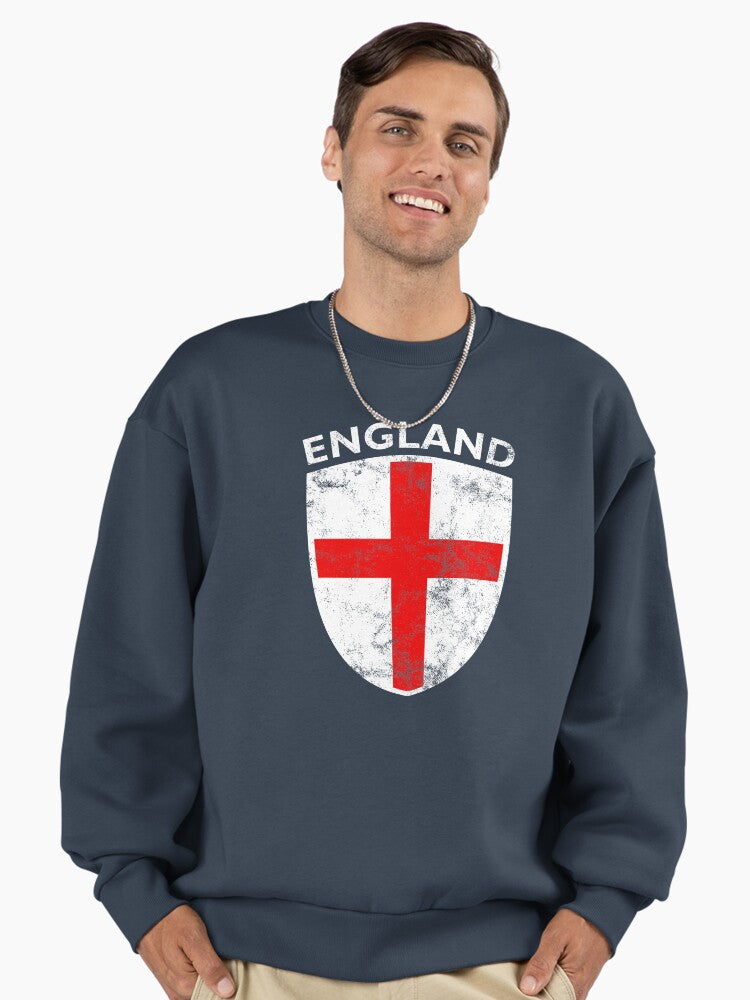 TEAM ENG ENGLAND COAT OF ARMS IN USED LOOK BY SUBGIRL Premium Oversized Sweatshirt