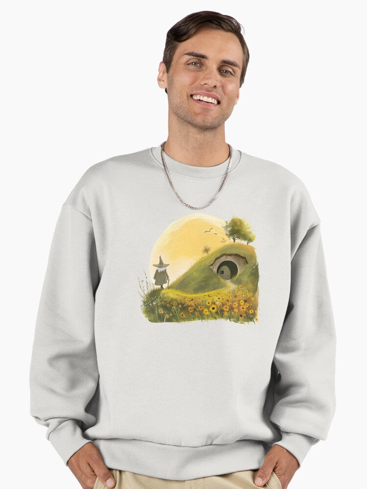 A Guest Arrives by Dawn - Fantasy Premium Oversized Sweatshirt