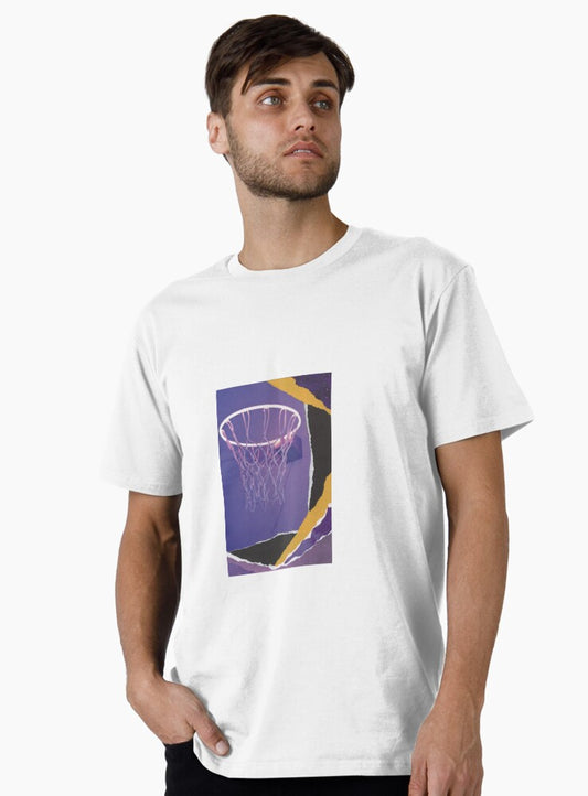 Basketball Ripped Paper Art Premium T-shirt | Premium Basketball Jersey | Fan Edition Apparel