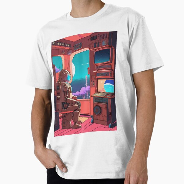 "Cozy Retro Lofi Robot Chamber" Premium T-Shirt for Sale by DreamCraze