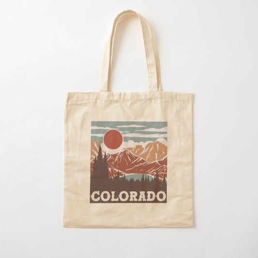 "Colorado Tee, Colorado Graphic Tee, Rocky Mountains, Vintage Inspired Cotton T-shirt" Tote Bag for Sale by Warrior2unicorn