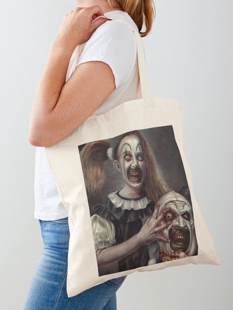 Terrifier 2- The Little Pale Girl Tote Bag | Cute Halloween Tote Bag | Reusable Eco Shopping Bag