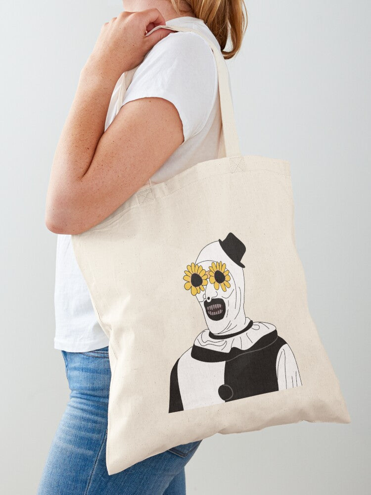 Art The Clown - Terrifier Classic Tote Bag | Cute Halloween Tote Bag | Reusable Eco Shopping Bag