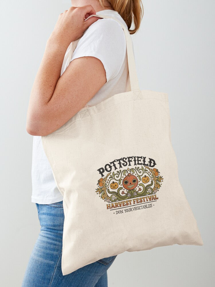 Pottsfield Harvest Festival Tote Bag | Cute Halloween Tote Bag | Reusable Eco Shopping Bag