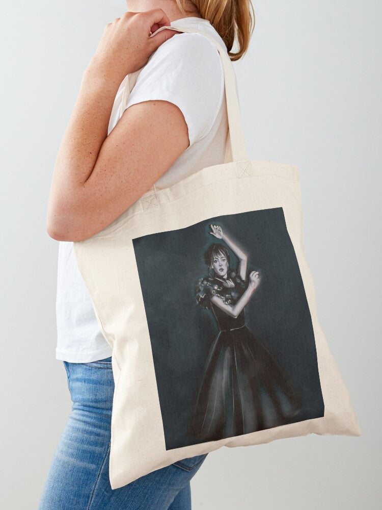 Wednesday Friday Addams Dance Ii Tote Bag | Cute Halloween Tote Bag | Reusable Eco Shopping Bag