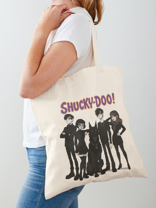 Black Shuck And Those Pesky Kids Tote Bag | Cute Halloween Tote Bag | Reusable Eco Shopping Bag