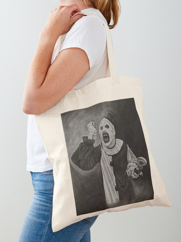 Clown Movie Poster Tote Bag | Cute Halloween Tote Bag | Reusable Eco Shopping Bag