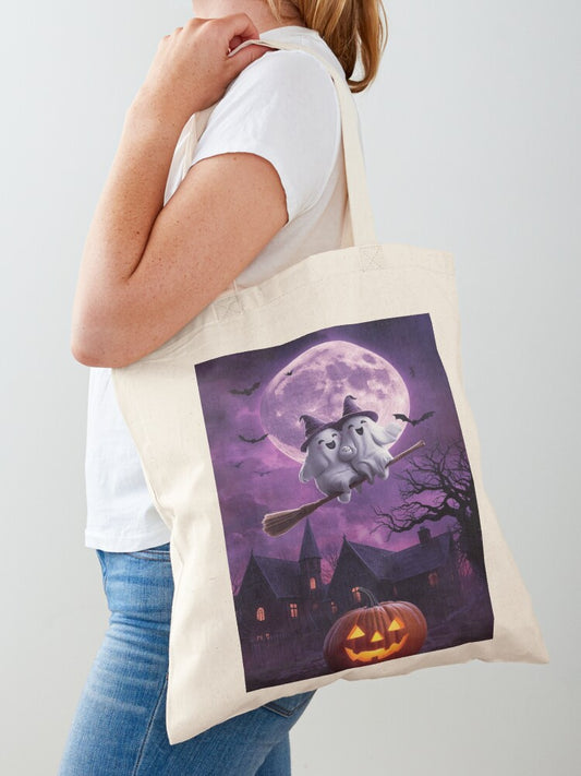 Halloween Style Tote Bag | Spooky Halloween Tote Bag | Trendy Reusable Bag