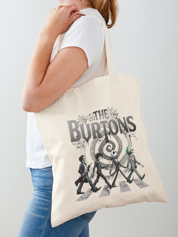The Burtons Tote Bag | Cute Halloween Tote Bag | Reusable Eco Shopping Bag