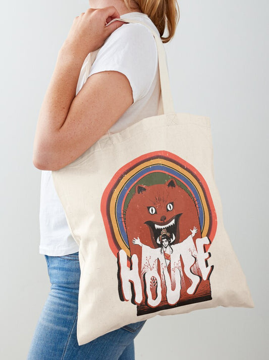 Hausu House 1977 Essential Tote Bag | Cute Halloween Tote Bag | Reusable Eco Shopping Bag