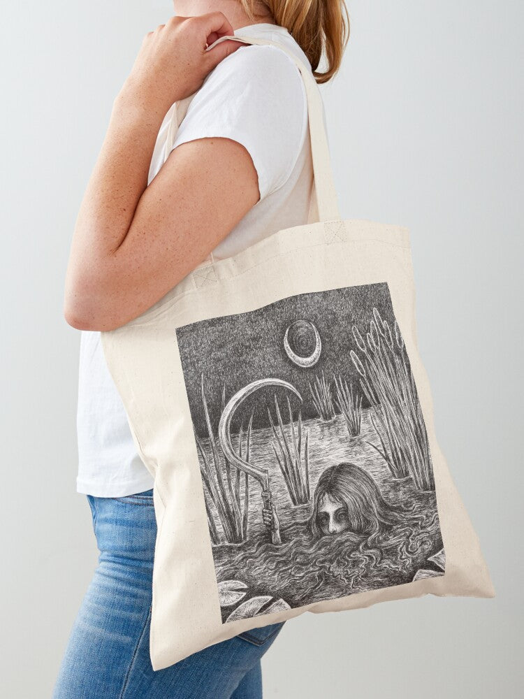 Lagoon Tote Bag | Cute Halloween Tote Bag | Reusable Eco Shopping Bag