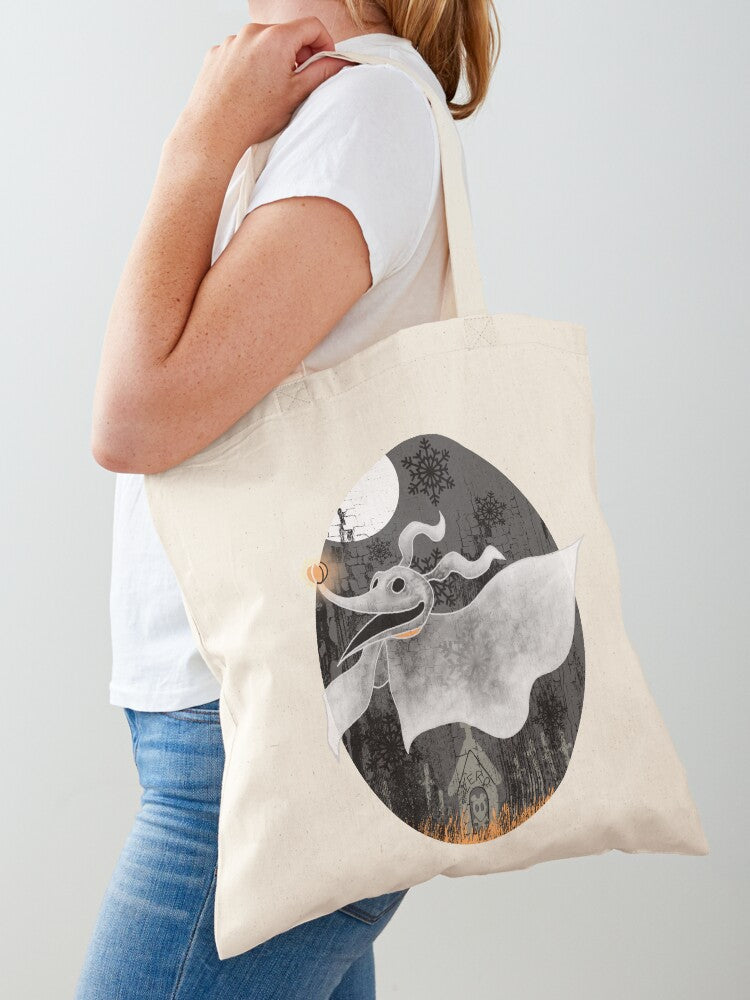 Zero The Hero Tote Bag | Cute Halloween Tote Bag | Reusable Eco Shopping Bag