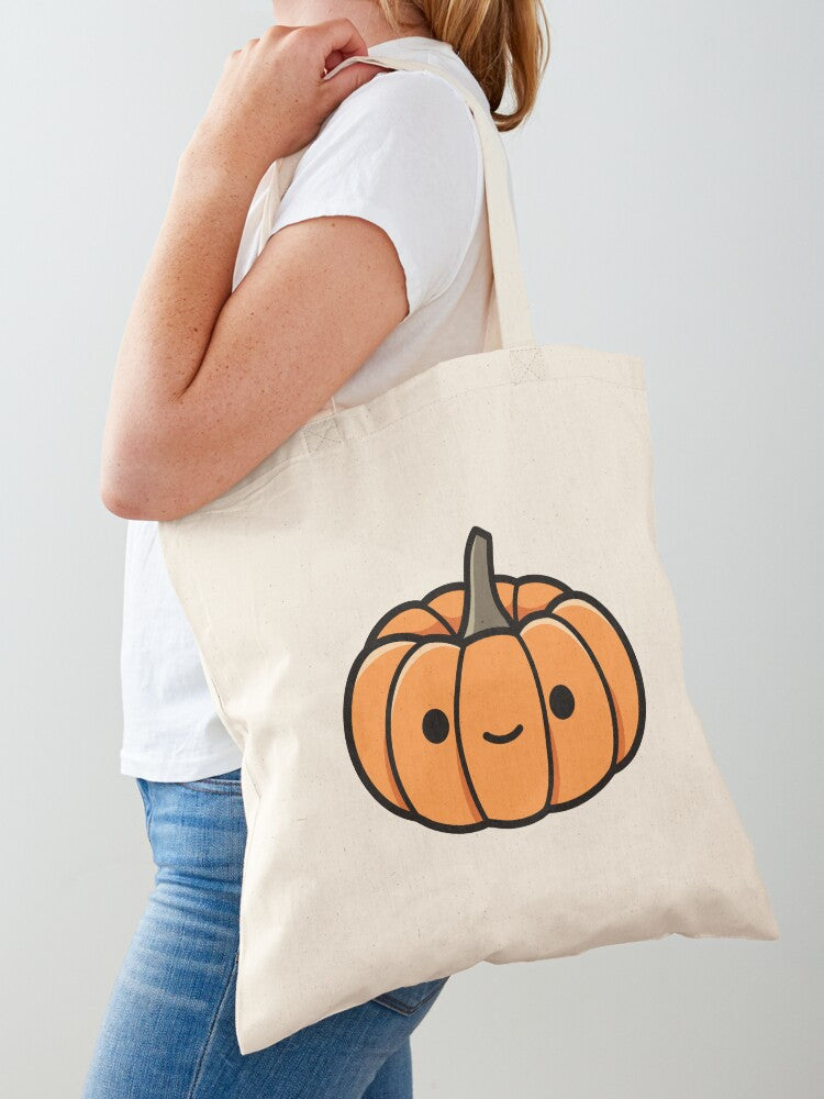 Pumpkin Tote Bag | Cute Halloween Tote Bag | Reusable Eco Shopping Bag