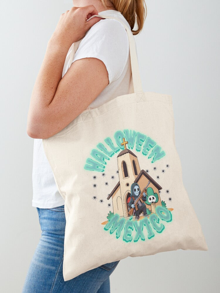 Halloween Mexico Limited Edition Halloween 2025 Merch 16 Tote Bag | Spooky Halloween Tote Bag | Trendy Reusable Bag
