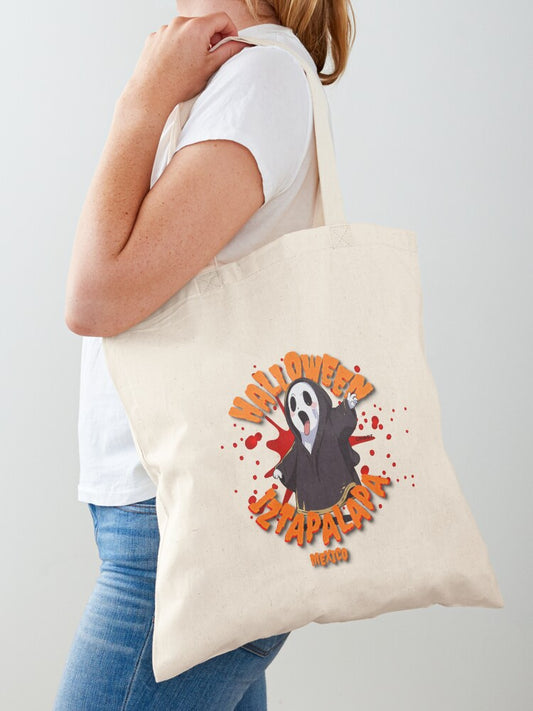 Halloween Iztapalapa Mexico Limited Edition Halloween 2025 Merch 9 Tote Bag | Spooky Halloween Tote Bag | Trendy Reusable Bag